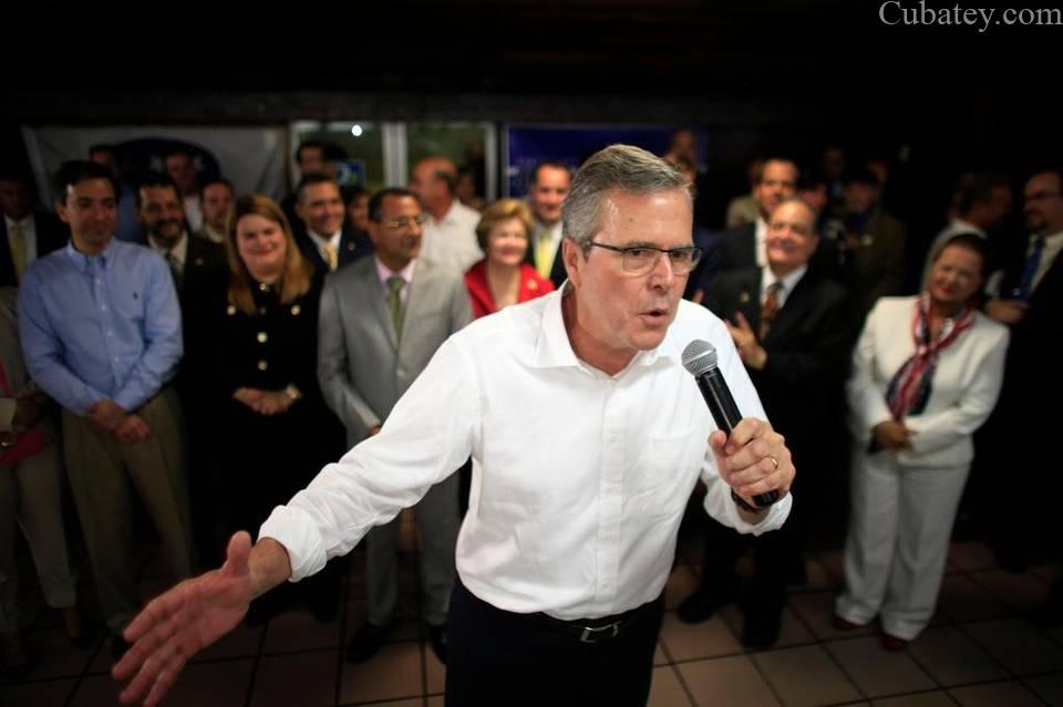 Jeb Bush se prepara para anunciar su candidatura presidencial en el Miami Dade College.