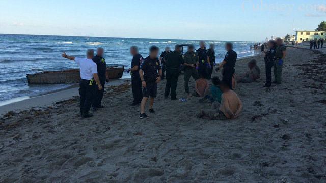 Guardia Costera intercepta 19 balseros cubanos cerca de Dania Beach Guardia Costera intercepta 19 inmigrantes cubanos cerca de Dania Beach