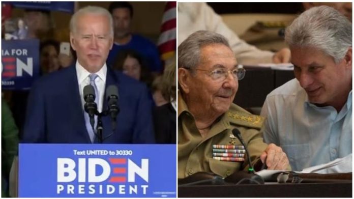 Joe Biden se pone del lado del régimen cubano