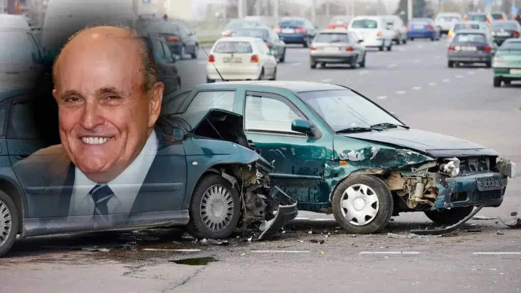Rudy Giuliani sufre grave accidente de coche en New Hampshire rudy giuliani y dos autos en accidente